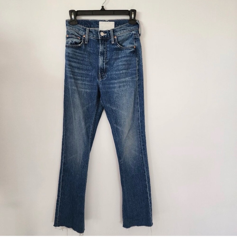Mother Superior High Waisted Rider Skimp, Straight Leg Raw Hem